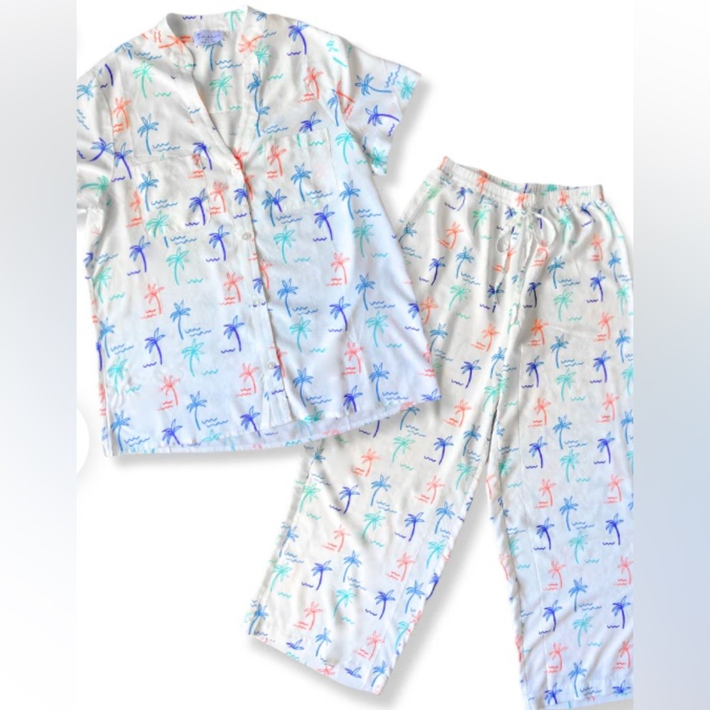 NWT Island Haus Co. The Palm Beach Pajama Set Beachly